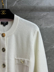 Lace-up cashmere cardigan