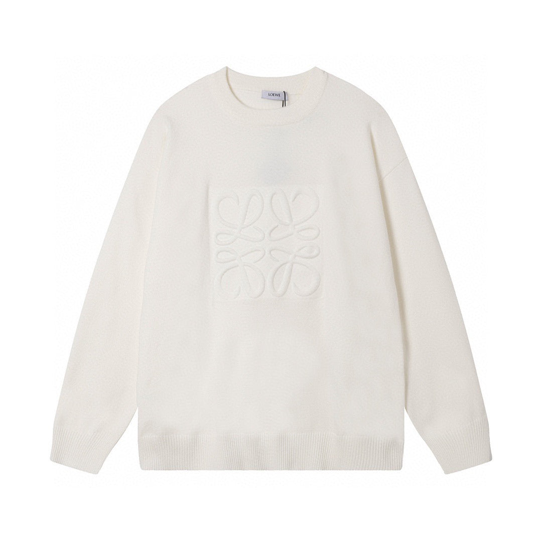 Anagram embossed sweater