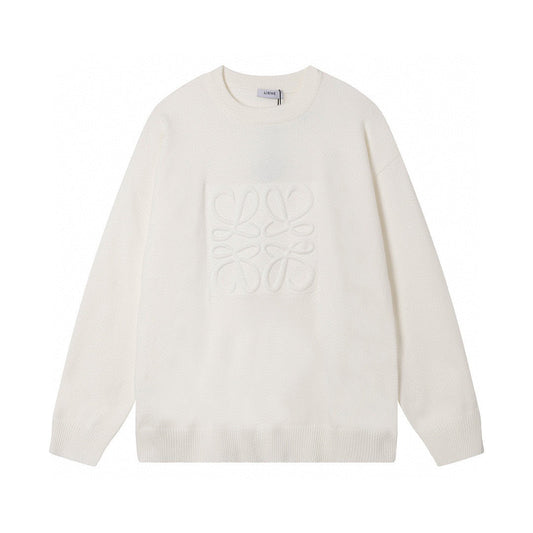 Anagram embossed sweater