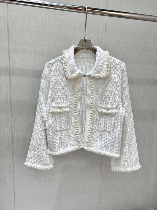 Cardigan blanc clair de lune