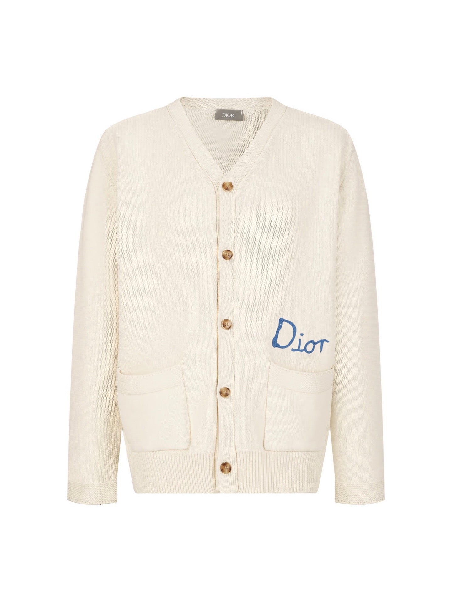 Cardigan boutonné en coton mélangé brodé