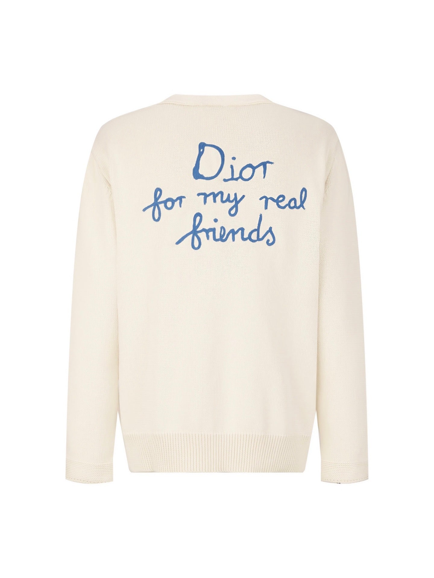 Cardigan boutonné en coton mélangé brodé