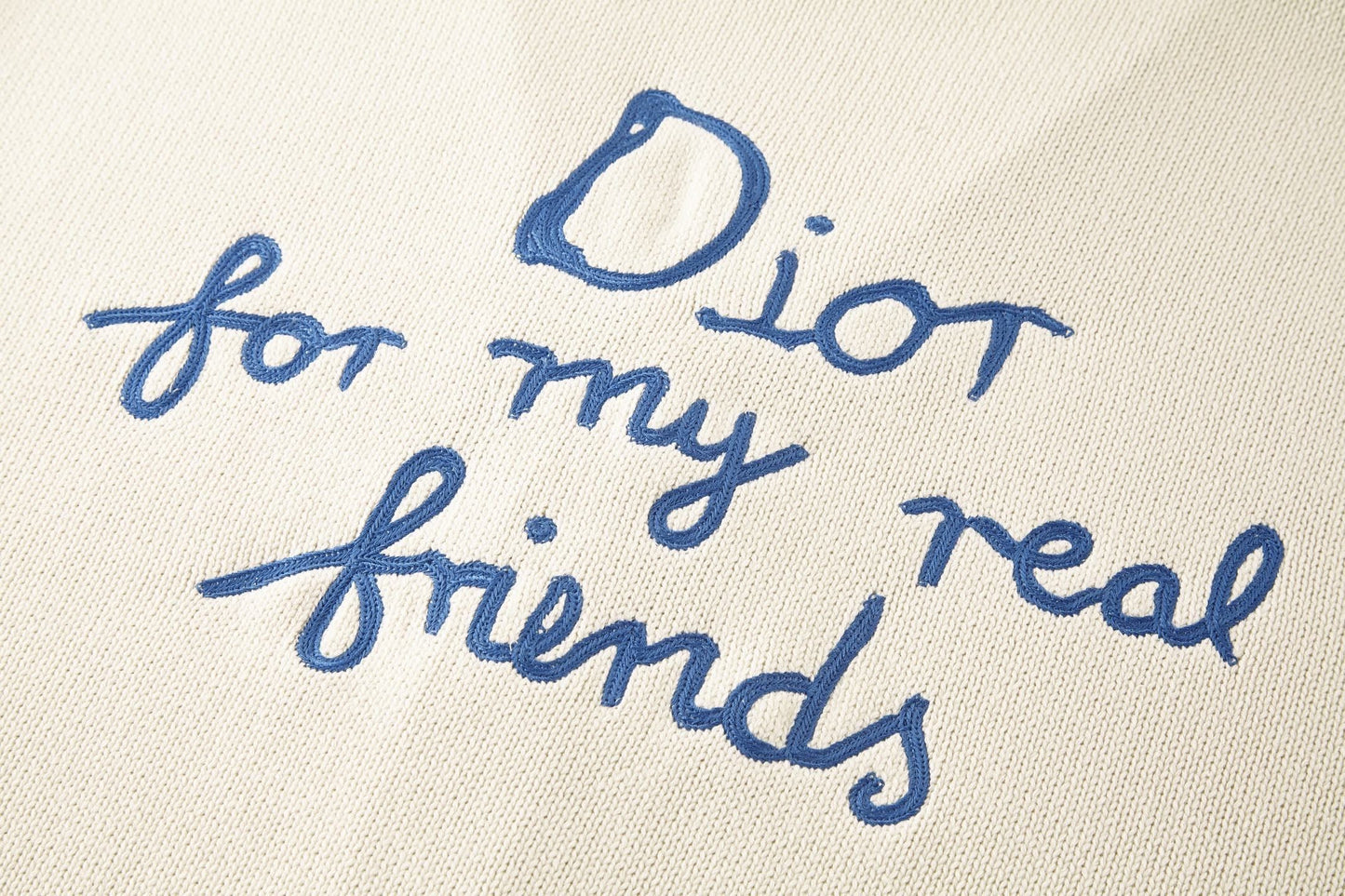 Cardigan boutonné en coton mélangé brodé