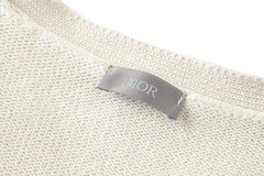 Embroidered cotton-blend button-down cardigan