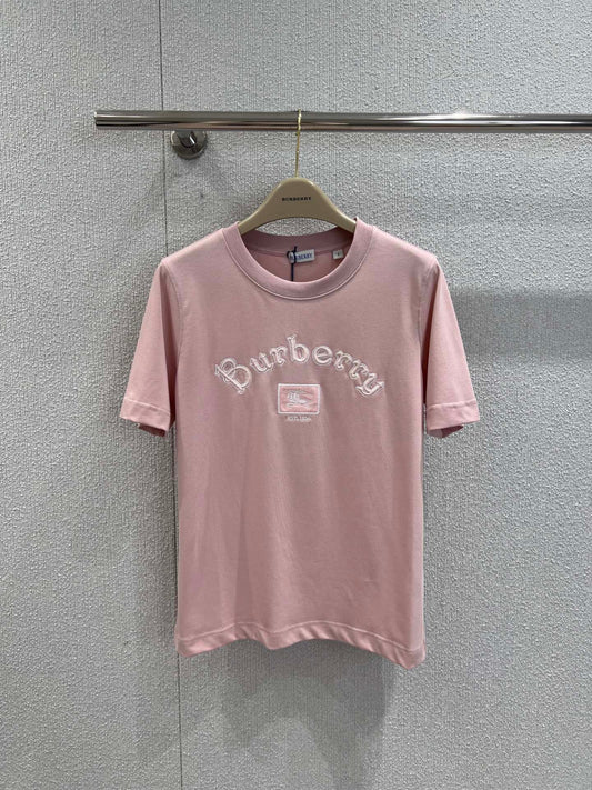 Warhorse embroidered round neck short-sleeved T-shirt
