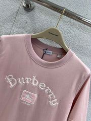 Warhorse embroidered round neck short-sleeved T-shirt