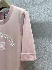 Warhorse embroidered round neck short-sleeved T-shirt