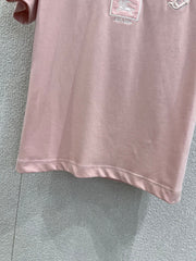 Warhorse embroidered round neck short-sleeved T-shirt