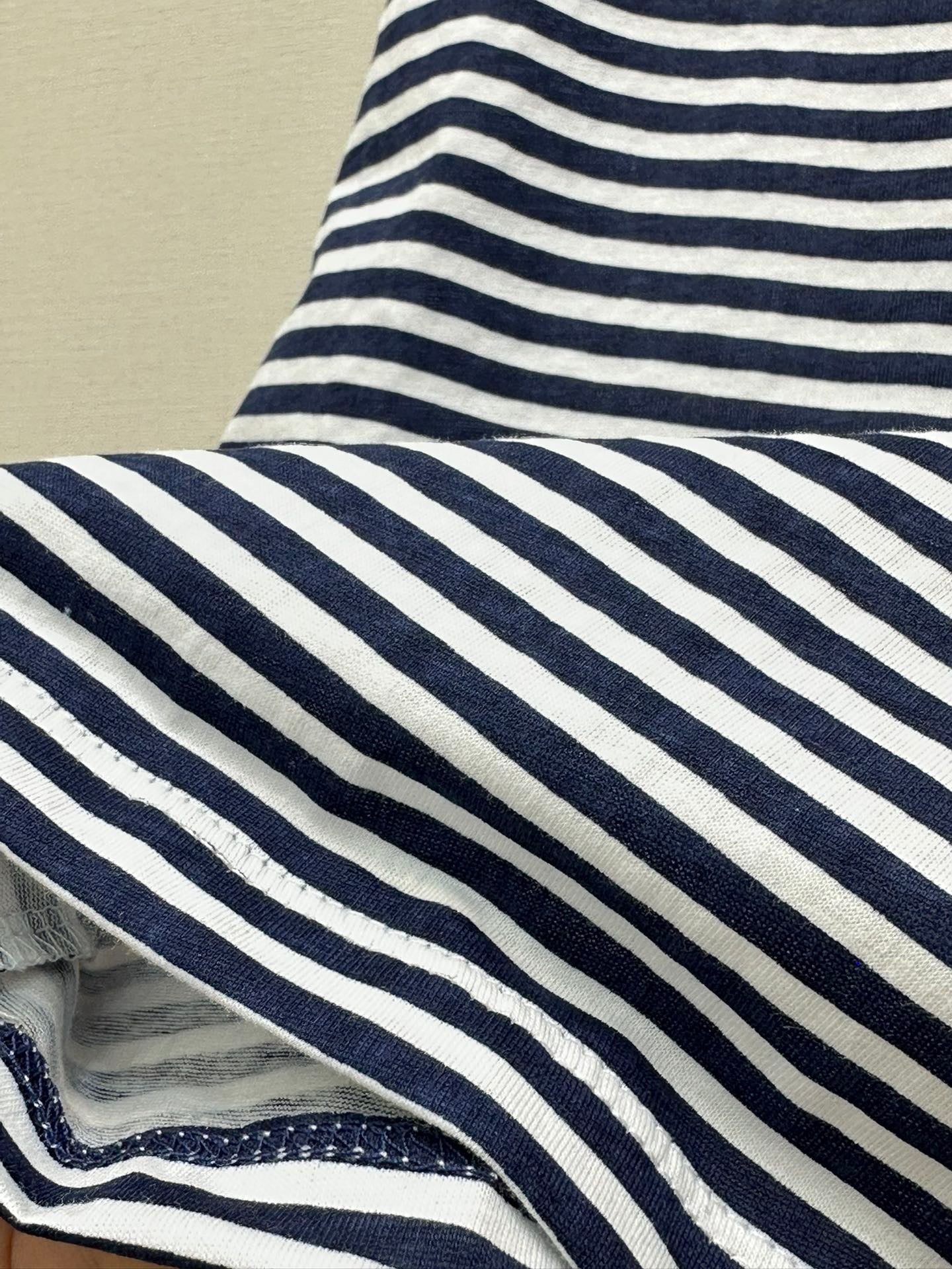 Micro Logo Cotton Striped Contrast Color Tank Top