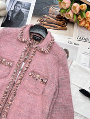 Taro-colored cardigan jacket