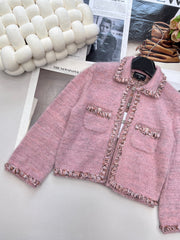 Taro-colored cardigan jacket