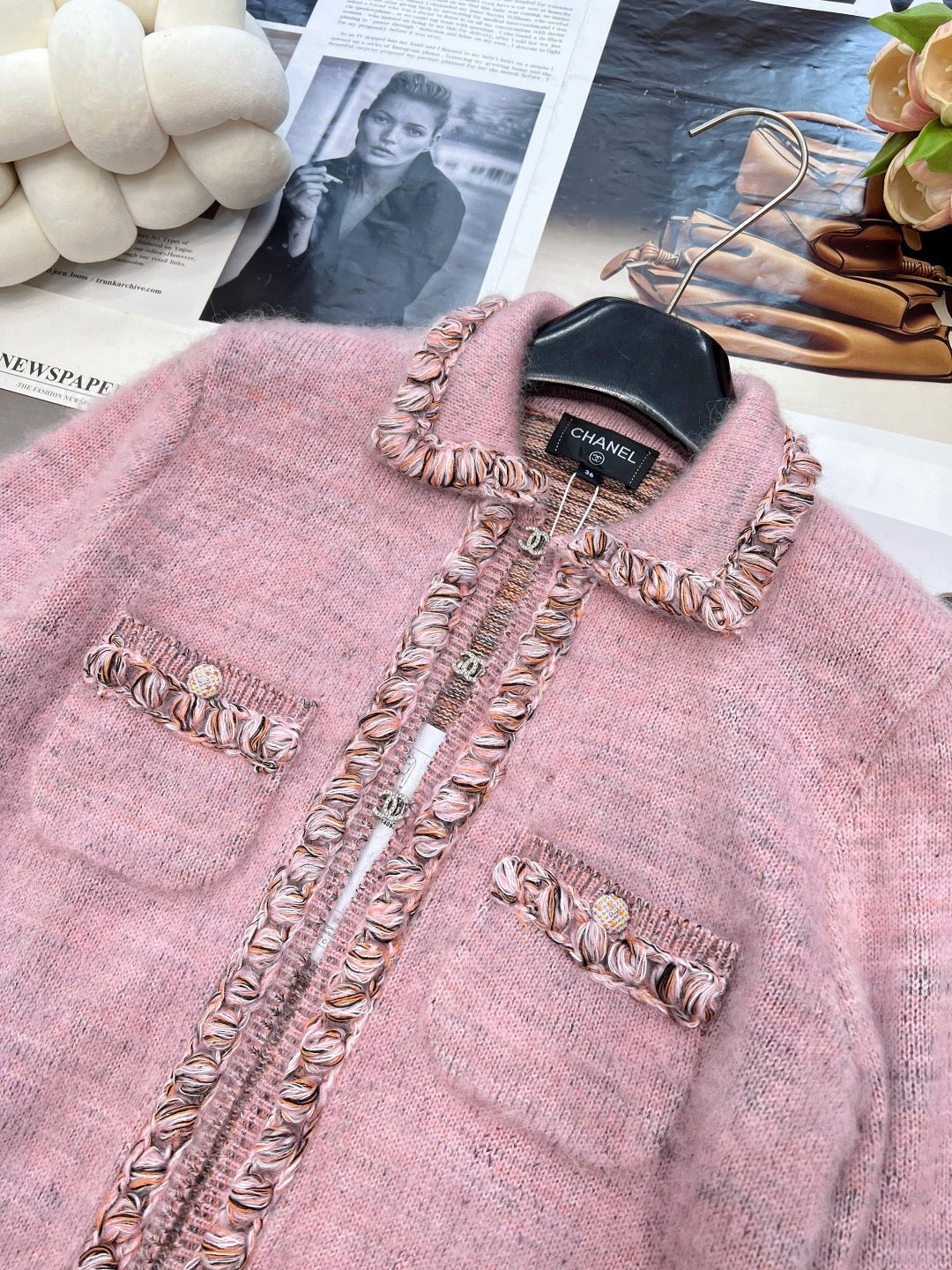 Cardigan en cachemire avec bouton cartable