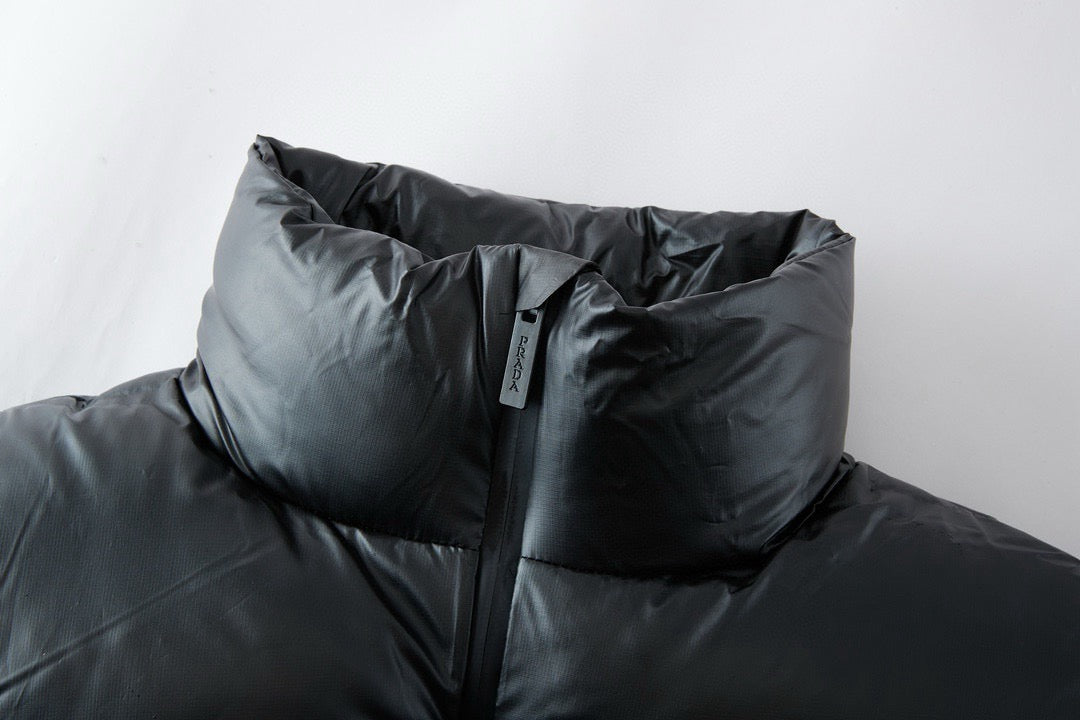 gilet en duvet à ruban adhésif