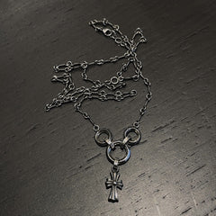 🔥🔥🔥24FW NEW CHHES three-ring small cross necklace