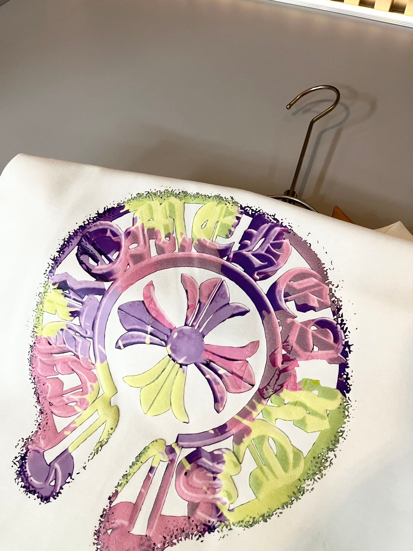 🔥🔥🔥24FW NOUVEAU T-shirt CHROME HEARTS LOGO coloré en édition limitée