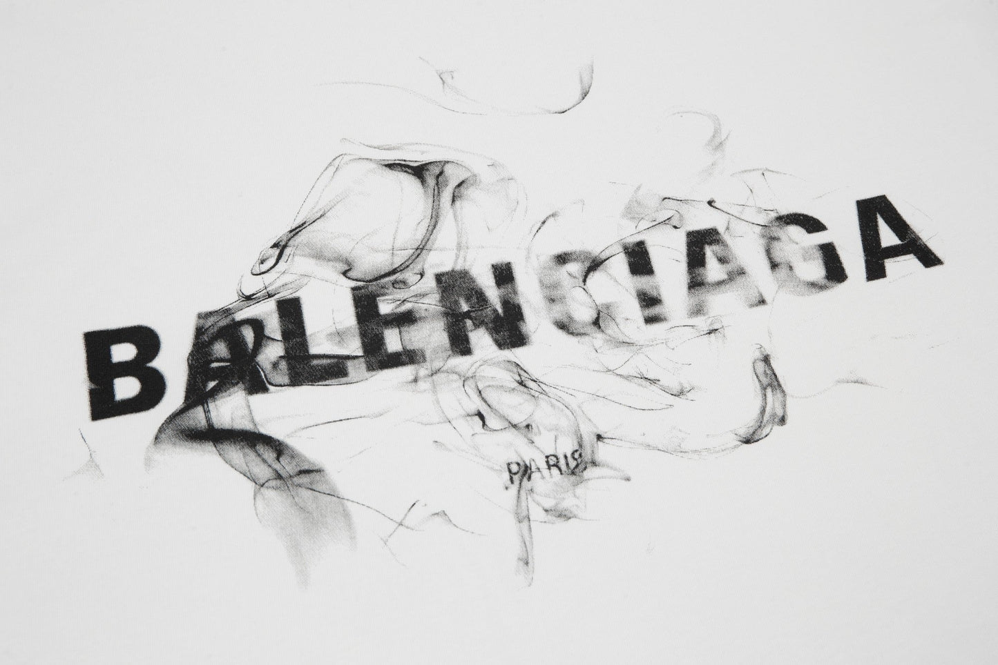 🔥🔥24FW BLCG T-shirt à lettrage brouillard vieilli