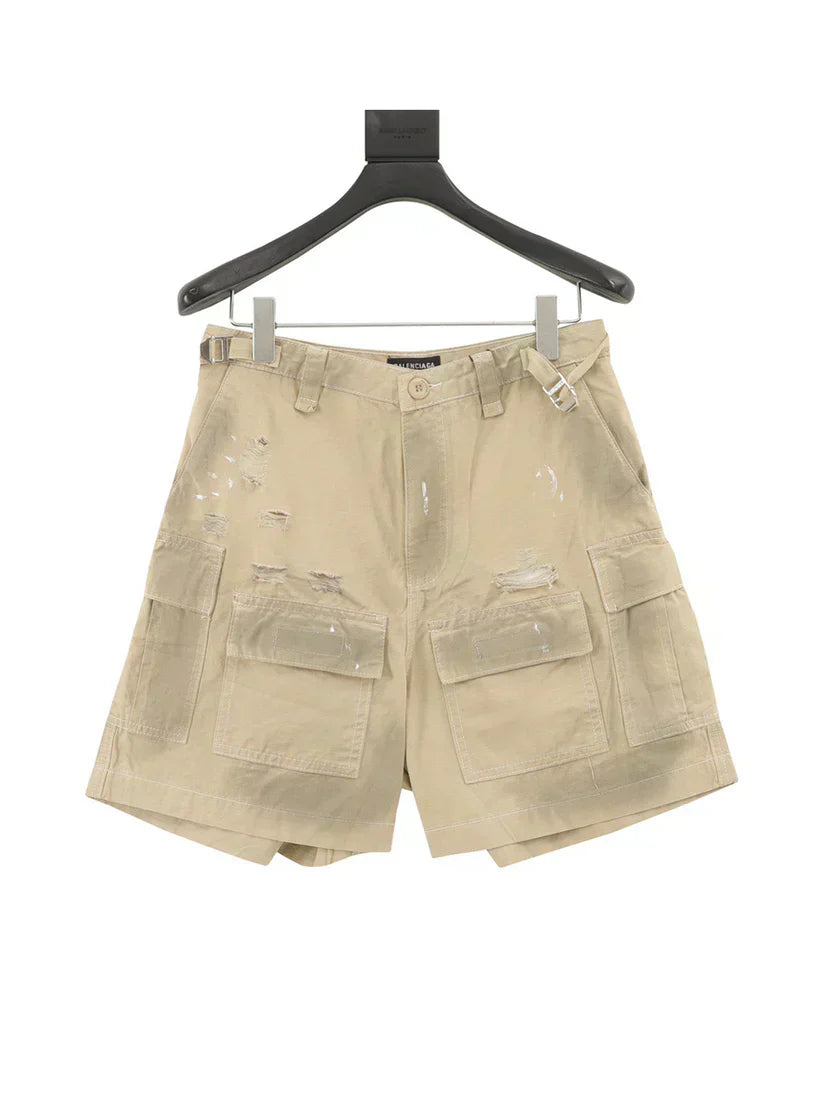 Schwerer, handbemalter, schmutziger Stoff mit Taschen-Denim