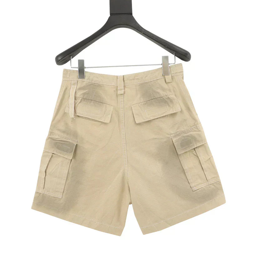 Schwerer, handbemalter, schmutziger Stoff mit Taschen-Denim