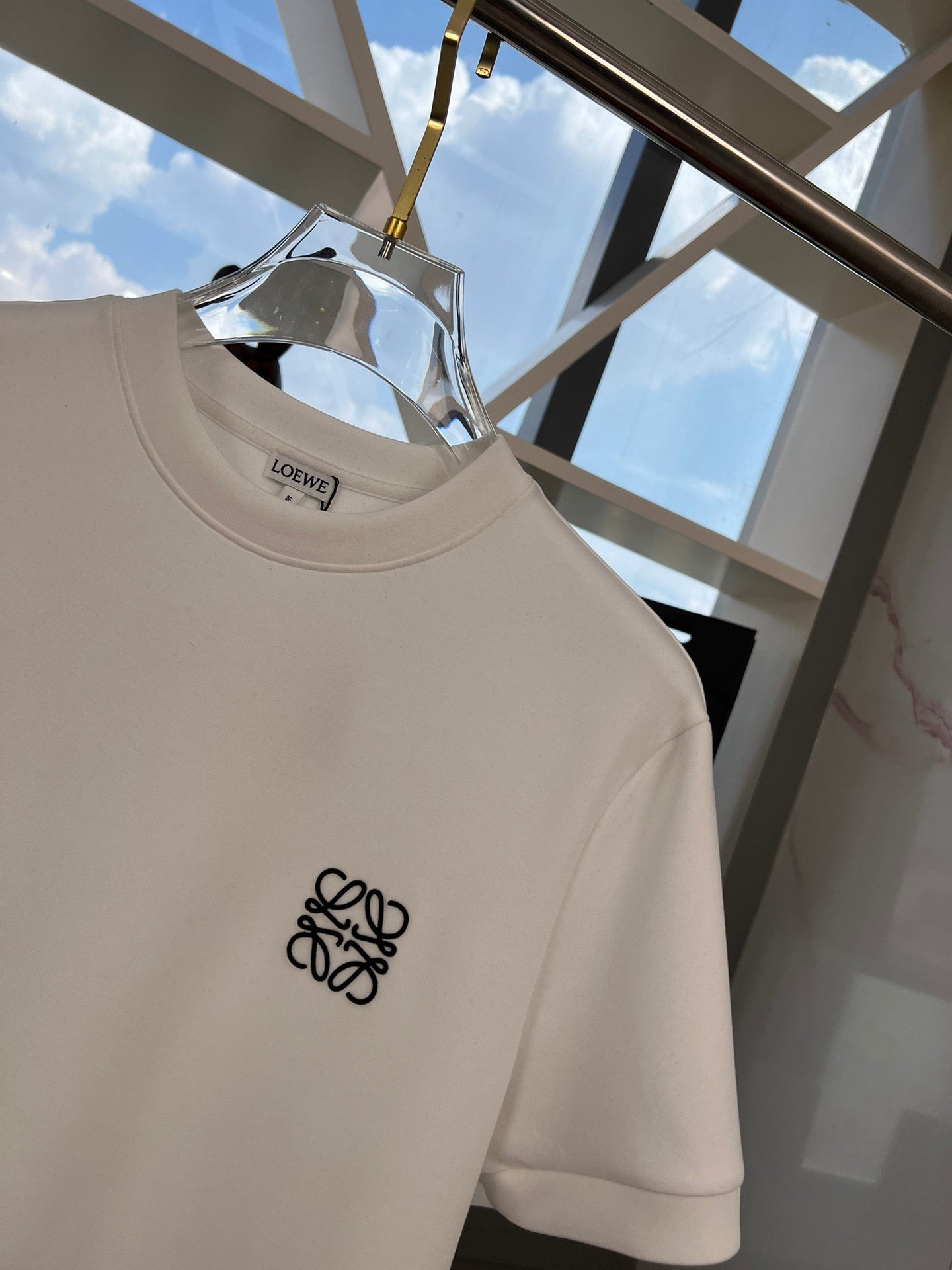 24FW NOUVEAU T-shirt brodé à col rond