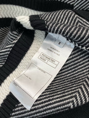 Xiao Xiang Herbst und Winter bestickter gestreifter Strickpullover