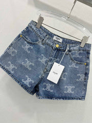 Twill cotton denim fabric with full-print Arc de Triomphe