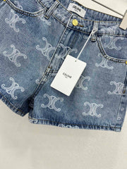 Twill cotton denim fabric with full-print Arc de Triomphe