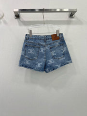 Twill cotton denim fabric with full-print Arc de Triomphe