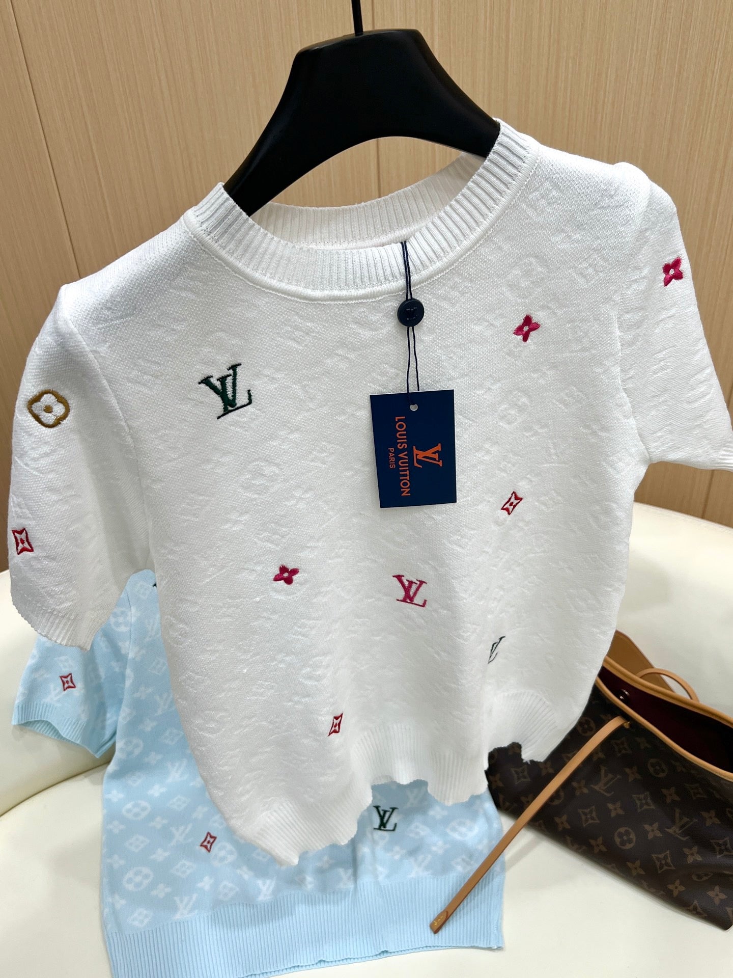 Pull en tricot à imprimé brodé L v