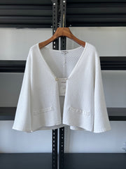 Camellia Diamond Button Knit Jacket