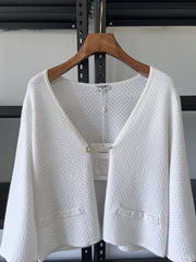 Camellia Diamond Button Knit Jacket