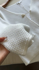 Camellia Diamond Button Knit Jacket