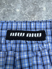 Embroidered patch ruffle + elastic waist casual skirt