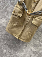 Lapel Work Vest Dress