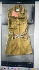 Lapel Work Vest Dress