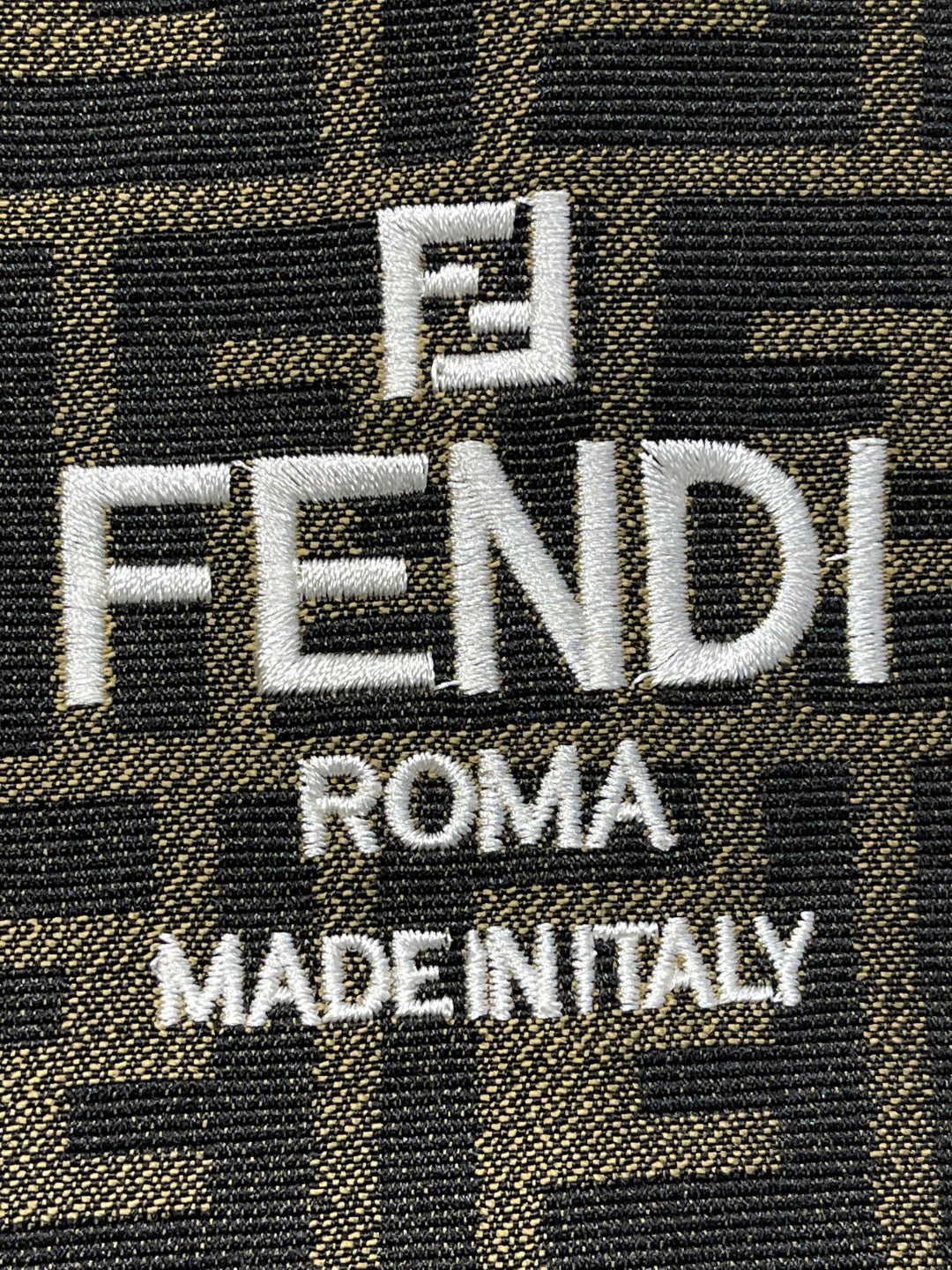 FD pocket letter embroidery all over double F letter jacquard monogram round neck vest dress