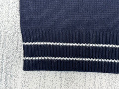 classic letter embroidered cashmere knitted short sleeves