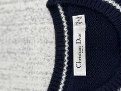 classic letter embroidered cashmere knitted short sleeves
