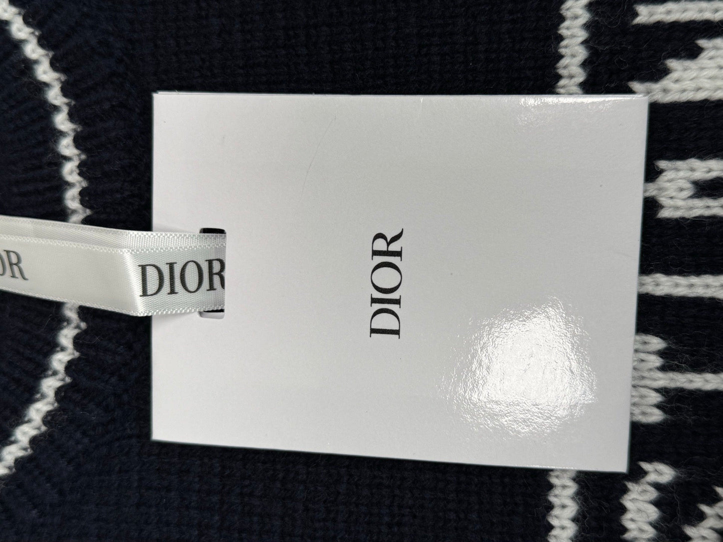 Nouvelles manches courtes en tricot cachemire brodé de lettres classiques Dior