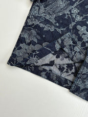 25Ss new denim floral shirt short-sleeved jacket