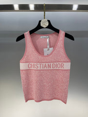Snowflake knitted crew neck vest