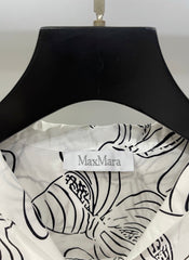 Bow print v-neck long sleeve shirt