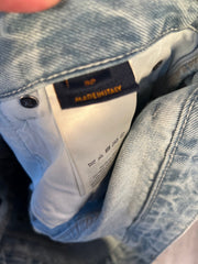 Jacquard Cloud Ripped Denim Pants
