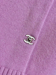 Cashmere cardigan with school bag button