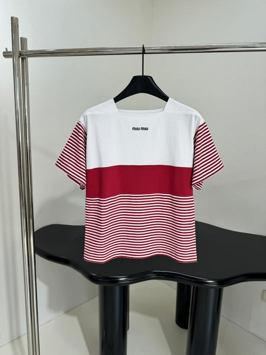 Cotton striped T-shirt