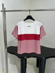 Cotton striped T-shirt