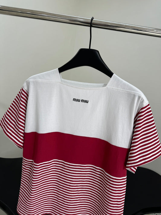 Cotton striped T-shirt