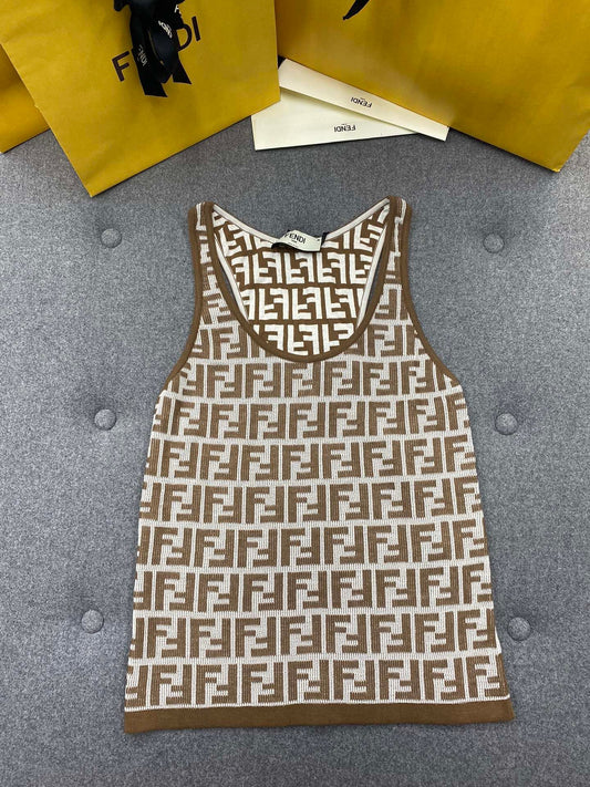 Brown 𝗙𝗙 cotton top