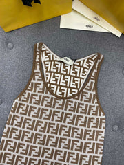 Brown 𝗙𝗙 cotton top