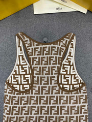Brown 𝗙𝗙 cotton top