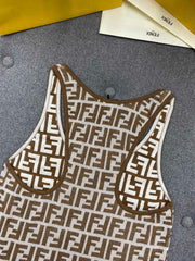 Brown 𝗙𝗙 cotton top
